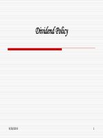Topic  dividend policy