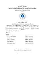Lựa chọn và thiết kế các phép thử cảm quan phù hợp trong quy trình phát triển hoặc kiểm soát chất lượng sản phẩm tại doanh nghiệp thực phẩm – phân tích tình huống giả Định