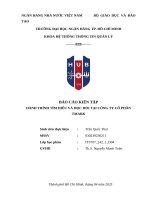 Báo cáo kiến tập hành trình tìm hiểu và học hỏi tại công ty cổ phần tmark