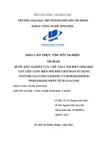 Bước Đầu nghiên cứu chế tạo cảm biến sinh học vật liệu giấy biến Đổi bởi chitosan sử dụng enzyme glucose oxidase và horseraddish peroxidase phân tích glucose