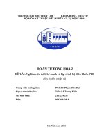 Đồ Án tự Động hóa 2 Đề tài nghiên cứu thiết kế mạch và lập trình bộ Điều khiển pid Điều khiển nhiệt Độ