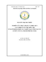 Nghiên cứu thực trạng và hiệu quả can thiệp tuân thủ Điều trị Ở người mắc bệnh phổi tắc nghẽn mạn tính tại các cơ sở y tế của thành phố Đà nẵng