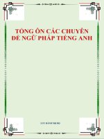 Tổng hợp các chuyên Đề ngữ pháp tiếng anh
