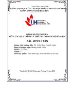 IUH | Báo cáo thí nghiệm Các quá trình và thiết bị công nghệ hóa học | BƠM LY TÂM