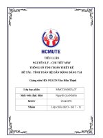 Tiểu luận nguyên lý – chi tiết máy thông số tính toán thiết kế Đề tài  tính toán hệ dẫn Động băng tải