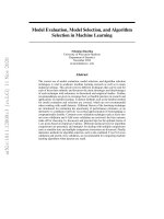 Model evaluation, model selection, and algorithm selection in machine learning