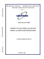 Nghiên Cứu Quá Trình Lan Truyền Phóng Xạ Trong Môi Trường Biển