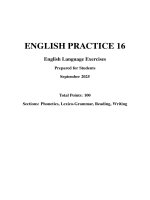 Đề thi hsg 9 tiếng anh số 16