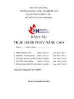 IUH | BÁO CÁO THỰC HÀNH PHAY NÂNG CAO