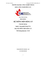 BÀI GIẢNG | HỆ THỐNG ĐIỆN ĐỘNG CƠ | Thạc sĩ: Phan Văn Nhựt
