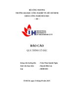IUH | Báo cáo Môn học | QUÁ TRÌNH CÔ ĐẶC