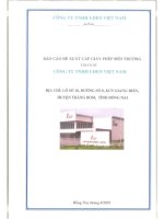 Báo cáo Đề xuất cấp giấy phép môi trường (gpmt) của công ty tnhh i den việt nam