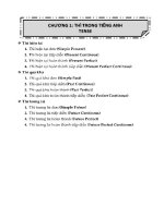 Topic 1 các thì trong tiếng anh