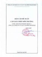 Báo cáo Đề xuất cấp giấy phép môi trường cho khách sạn phượng hoàng 3  công ty cổ phần in và vật tư ba Đình thanh hoá