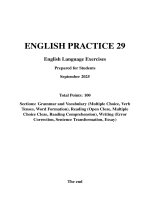 Đề thi hsg tiếng anh số 29