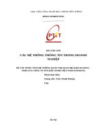 Phân tích hệ thống quản trị quan hệ khách hàng   crm của công ty sữa Đậu nành việt nam (vinasoy)