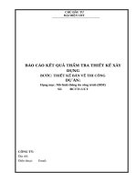 Báo cáo thẩm tra, thẩm định BIM