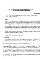 Ky 20220627093433 effect of relationship marketing and service quality on repurchase intention