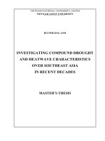 00051000980 Investigating compound drought and heatwave characteristics over Southeast Asia in recent decades