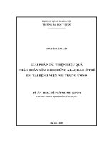 00050014089 giải pháp cải thiện hiệu quả chẩn Đoán sớm hội chứng alagille Ở trẻ em tại bệnh viện nhi trung Ương