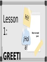 Pp lesson 1 greeting