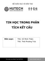 HUTECH | Giáo trình | TIN HỌC TRONG PHÂN TÍCH KẾT CẤU