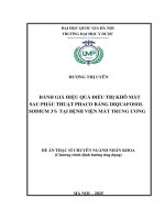00050014112 Đánh giá hiệu quả Điều trị khô mắt sau phẫu thuật phaco bằng diquafosol sodium 3% tại bệnh viện mắt trung Ương
