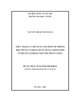 00050014097 thực trạng và Đề xuất giải pháp dự phòng hội chứng cushing do sử dụng corticoids Ở trẻ em tại bệnh viện nhi trung Ương