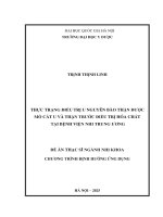 00050014094 thực trạng Điều trị u nguyên bào thận Được mổ cắt u và thận trước Điều trị hóa chất tại bệnh viện nhi trung Ương