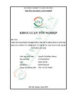 Một số giải pháp marketing thu hút khách du lịch nội Địa của công ty tnhh Đầu tư dịch vụ vận tải và du lịch netviet, hà nội