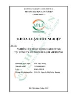 Nghiên cứu hoạt Động marketing tại công ty cổ phần du lịch vietsense