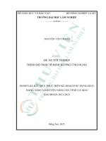 Đánh giá kết quả thực hiện kế hoạch sử dụng Đất hằng năm tại huyện năm căn, tỉnh cà mau giai Đoạn 2021 2023