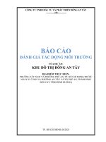 Báo cáo Đánh giá tác Động môi trường dự Án khu Đô thị Đông an tây