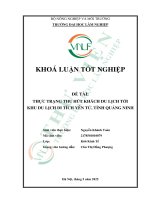 Thực trạng thu hút khách du lịch tới khu du lịch di tích yên tử, tỉnh quảng ninh