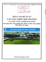 Báo cáo Đề xuất cấp giấy phép môi trường của khu công nghiệp bảo minh