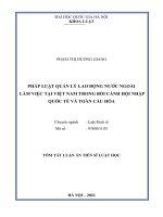 00050012089 tomtat pháp luật quản lý lao Động nước ngoài làm việc tại việt nam trong bối cảnh hội nhập quốc tế và toàn cầu hoá