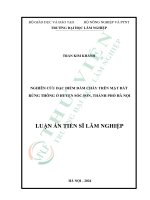 Nghiên cứu Đặc Điểm cháy trên mặt Đất rừng thông Ở huyện sóc sơn, thành phố hà nội