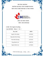 IUH | BÁO CÁO THỰC HÀNH HÓA SINH HỌC | PHÂN TÁCH VÀ NHẬN DẠNG CASEIN