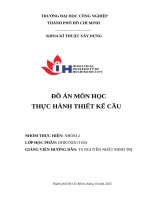 IUH | ĐỒ ÁN MÔN HỌC | THỰC HÀNH THIẾT KẾ CẦU