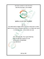 Giải pháp hoàn thiện công tác quản trị chất lượng dịch vụ du lịch (lữ hành) tại công ty cổ phần du lịch và thương mại   vinacomin, hà nội