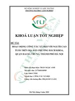 Hoạt Động công tác xã hội với người cao tuổi trên Địa bàn phường bách khoa, quận hai bà trưng, thành phố hà nội