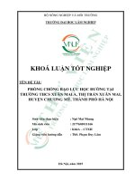 Phòng chống bạo lực học Đường tại trường thcs xuân mai a, thị trấn xuân mai, huyện chương mỹ, thành phố hà nội