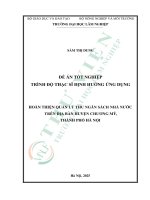 Hoàn thiện quản lý thu ngân sách nhà nước trên Địa bàn huyện chương mỹ, thành phố hà nội