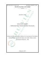 Đánh giá tình hình hoạt Động của chi nhánh văn phòng Đăng ký Đất Đai huyện trần văn thời, tỉnh cà mau giai Đoạn năm 2021   2023