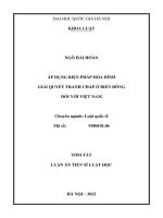 Áp dụng biện pháp hòa bình giải quyết tranh chấp Ở biển Đông Đối với việt nam