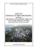 Báo cáo Đánh giá tác Động môi trường dự Án khu dịch vụ du lịch phức hợp cao cấp tại khu kinh tế vân Đồn