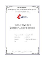 IUH | BÁO CÁO THỰC HÀNH QUÁ TRÌNH VÀ THIẾT BỊ HÓA HỌC | Bài 6: Chưng cất