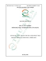 Đánh giá thực trạng chi trả giảm phát thải khí nhà kính tại tỉnh thừa thiên huế