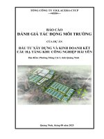 Báo cáo Đánh giá tác Động môi trường dự Án Đầu tư xây dựng và kinh doanh kết cấu hạ tầng kcn hải yên