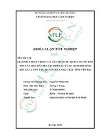 Giải pháp trên triển các sản phẩm du lịch gắn với bảo tồn văn hóa bản Địa tại hợp tác xã du lịch Đồi mâm xôi, xã la pán tẩn, huyện mù cang chải, tỉnh yên bái